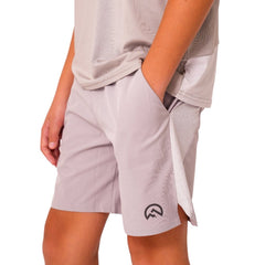 Flux Junior's 2 Piece Co Ord Set Concrete/Silver T-Shirt & Shorts