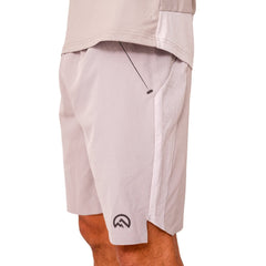 Flux Men's 2 Piece Co Ord Set Concrete/Silver T-Shirt & Shorts