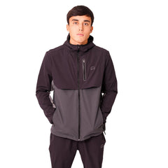 Flux Men's 3 Piece Co Ord Set Slate Grey/Grey Jacket, T-Shirt & Shorts