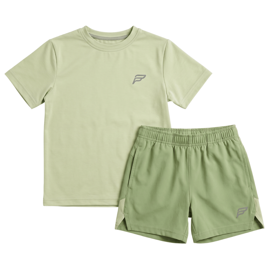 Frequency Infant's 2-Piece Co-Ord Set – Pastel Green   (T-Shirt & Shorts)
