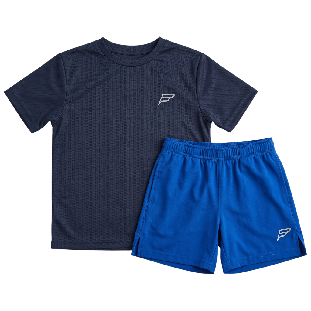Frequency Infant's 2-Piece Co-Ord Set – Royal/Navy   (T-Shirt & Shorts)