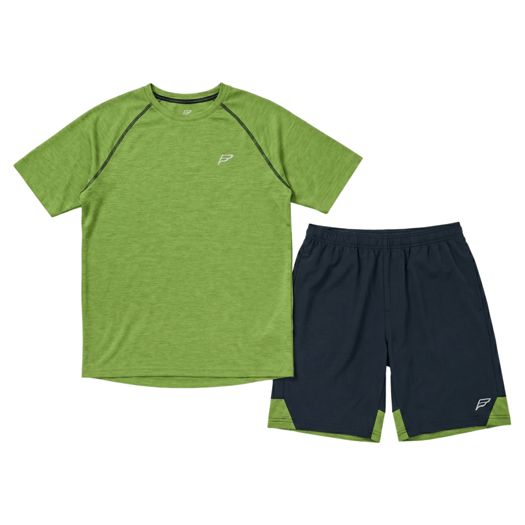 Frequency Junior's 2 Piece Co Ord Set Lime T-Shirt & Shorts