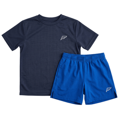 Frequency Junior's 2-Piece Co-Ord Set – Royal/Navy   (T-Shirt & Shorts)