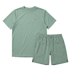 Frequency Junior's 2 Piece Co Ord Set Sage Green T-Shirt & Shorts