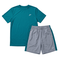 Frequency Junior's 2 Piece Co Ord Set Turquoise T-Shirt & Shorts