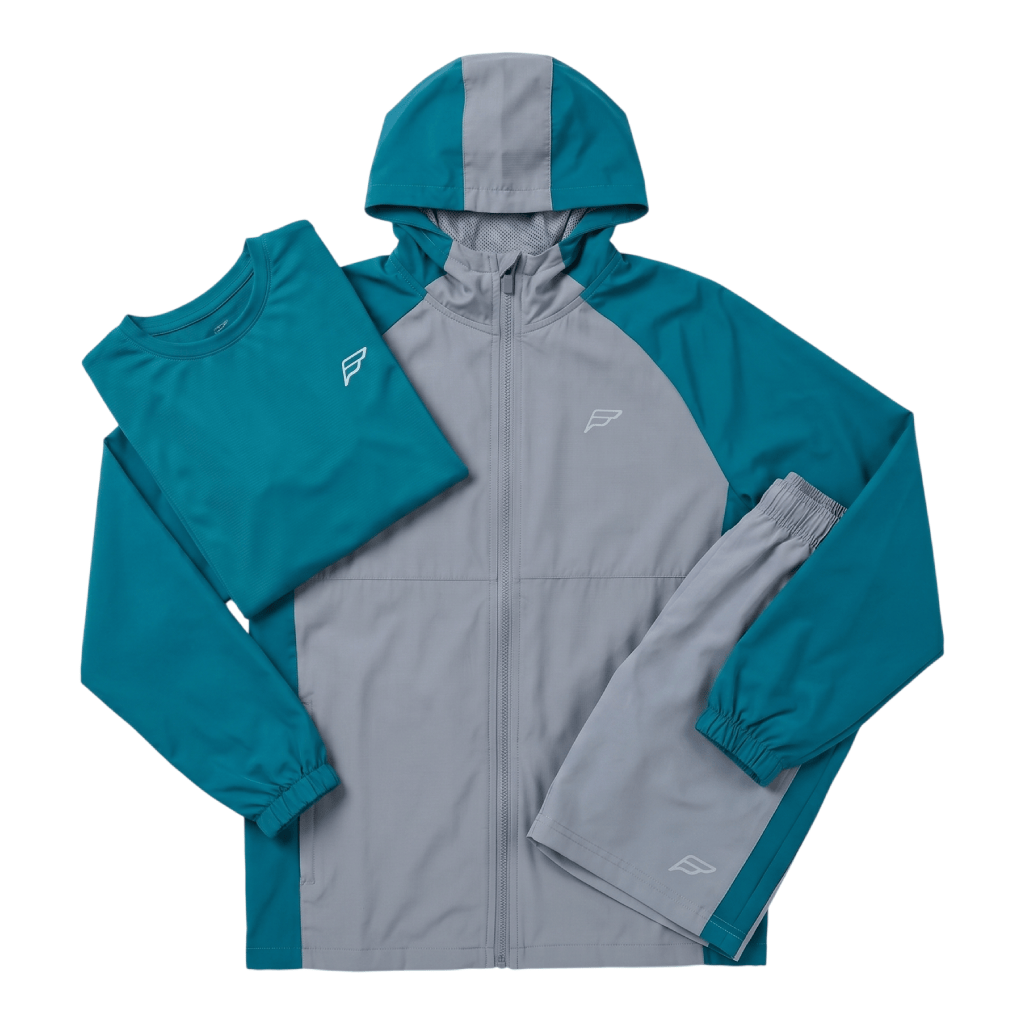 Frequency Junior's 3 Piece Co Ord Set Turquoise Jacket, T-Shirt & Shorts