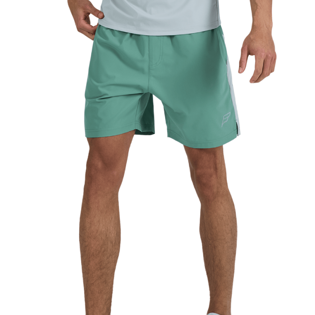 Frequency Men's 3 Piece Co Ord Set Green/Grey Jacket, T-Shirt & Shorts