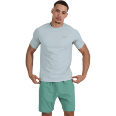 Frequency Men's 2 Piece Co Ord Set Green/Grey T-Shirt & Shorts