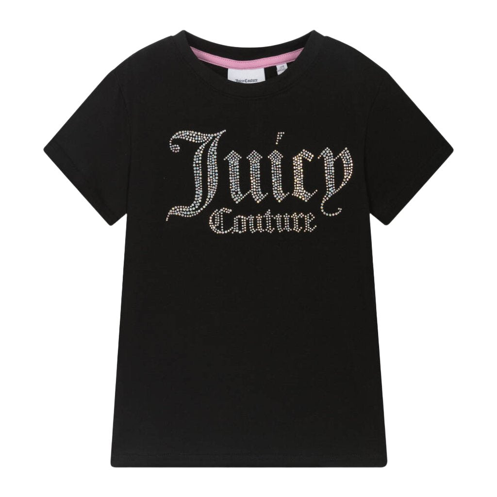 Juicy Couture Diamante Fitted Tee Junior