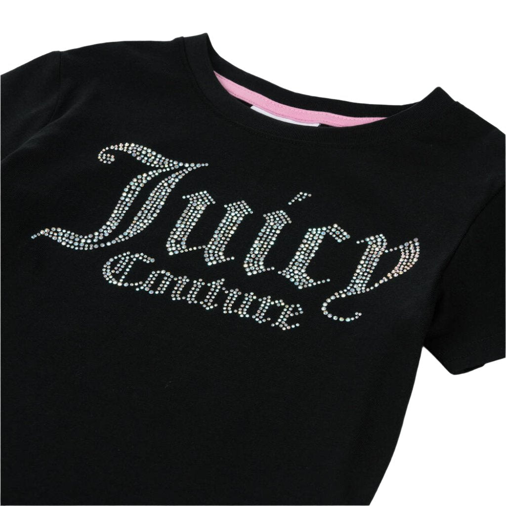 Juicy Couture Diamante Fitted Tee Junior