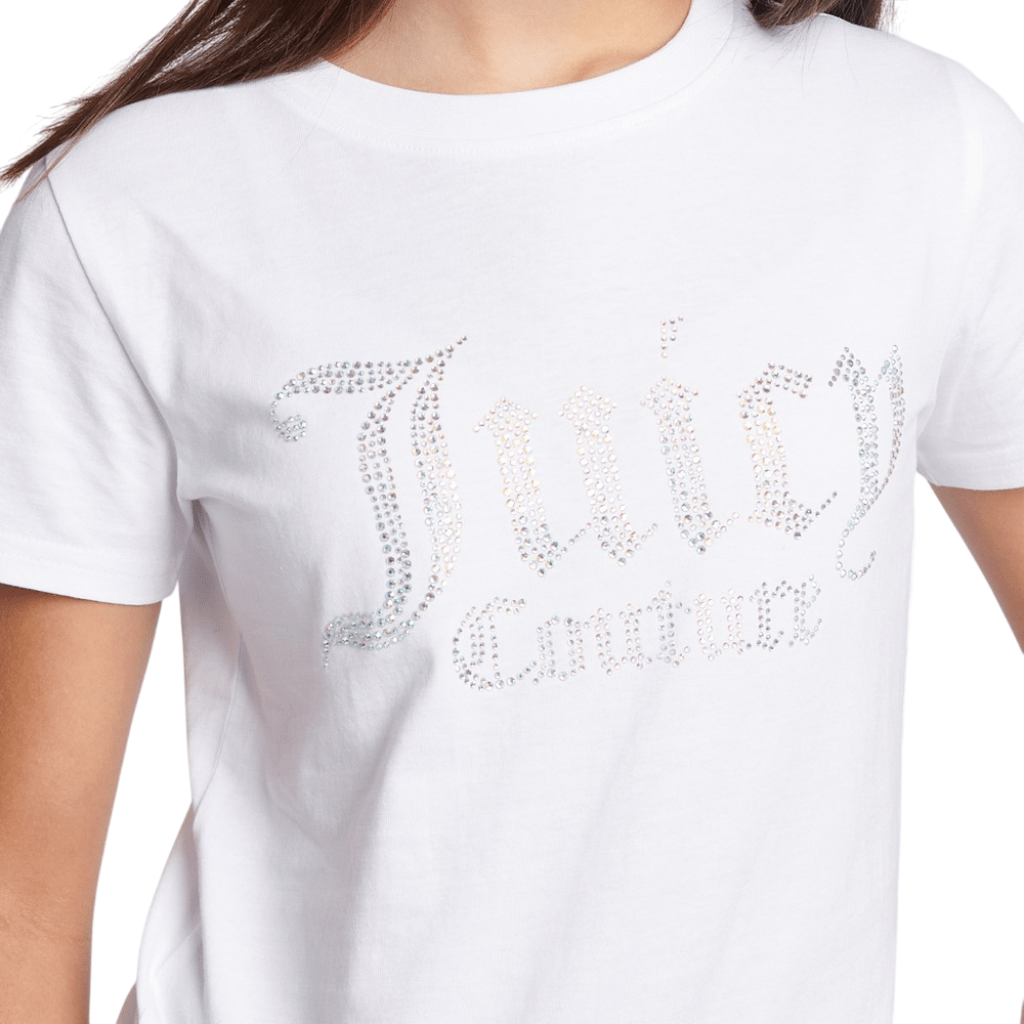 Juicy Couture Diamante Fitted Tee Junior