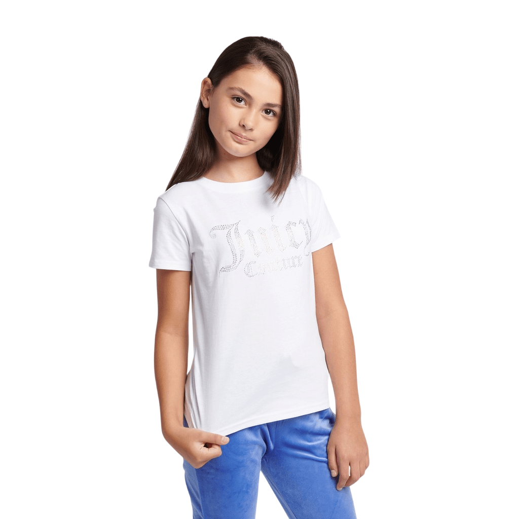 Juicy Couture Diamante Fitted Tee Junior