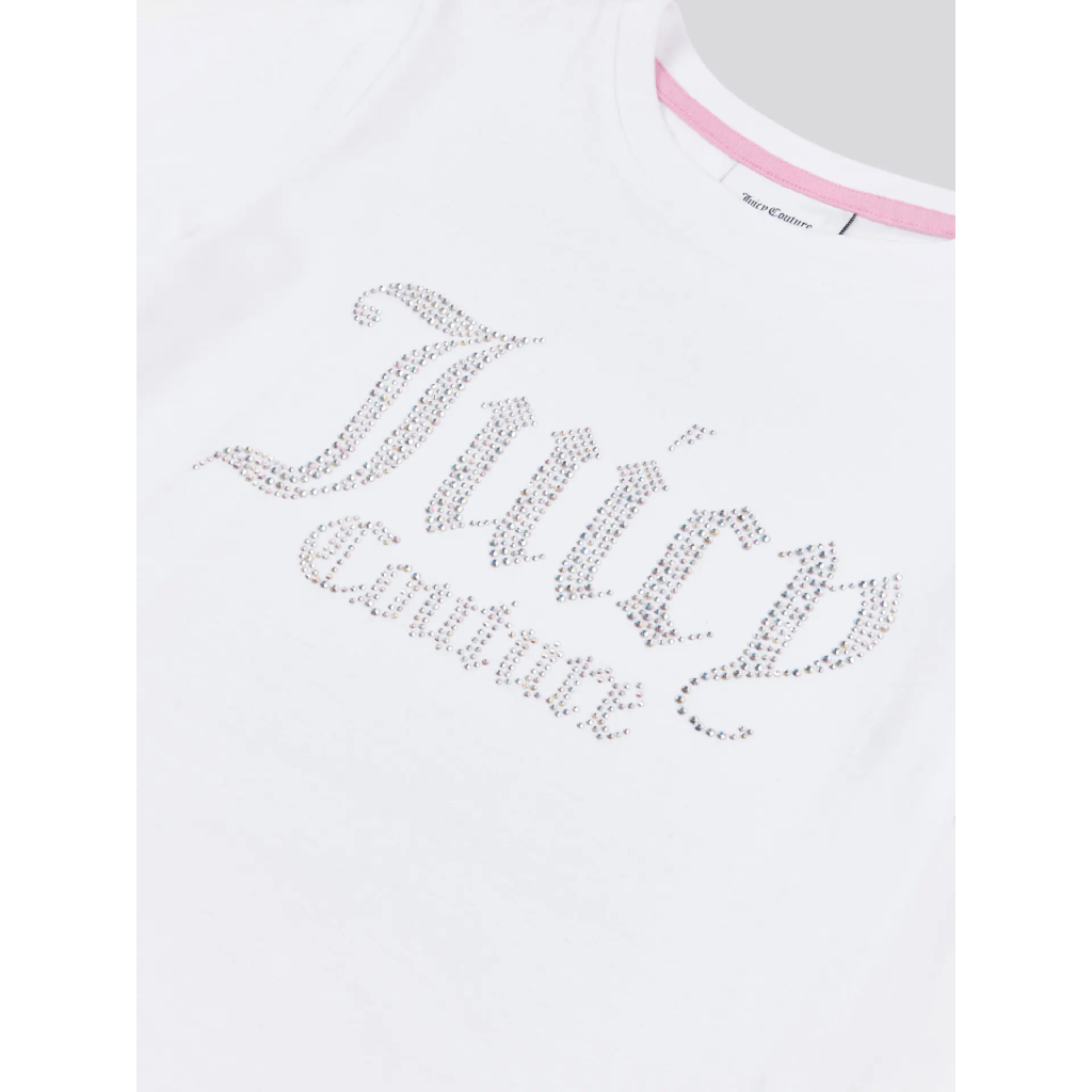Juicy Couture Diamante Fitted Tee Junior