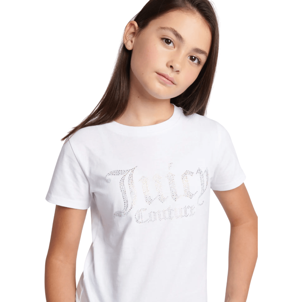Juicy Couture Diamante Fitted Tee Junior