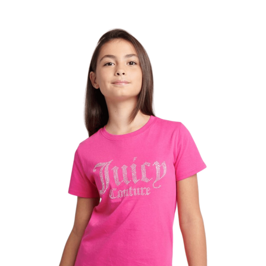 Juicy Couture Diamante Fitted Tee Junior