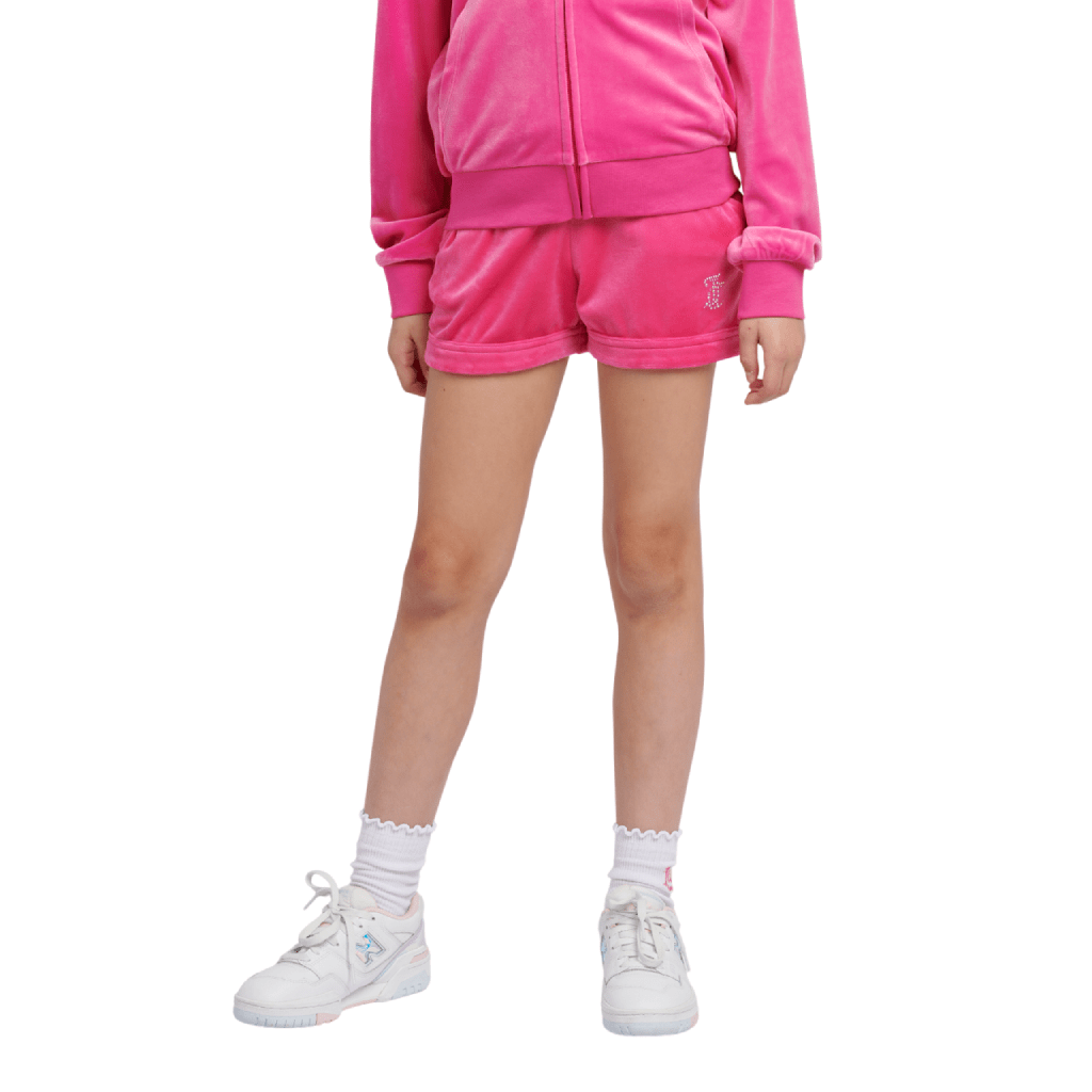 Juicy Couture Diamante Velour Short Junior