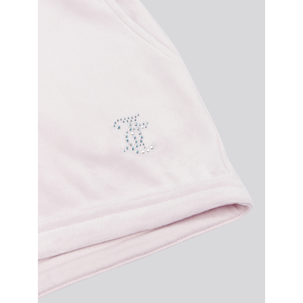 Juicy Couture Diamante Velour Short Junior