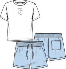 Juicy Couture Logo Tee/Short Set Junior