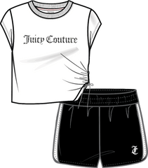 Juicy Couture Ruched Tee/Short Set Junior