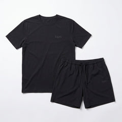 Lupa Junior's 2 Piece Co Ord Set Black T-Shirt & Shorts