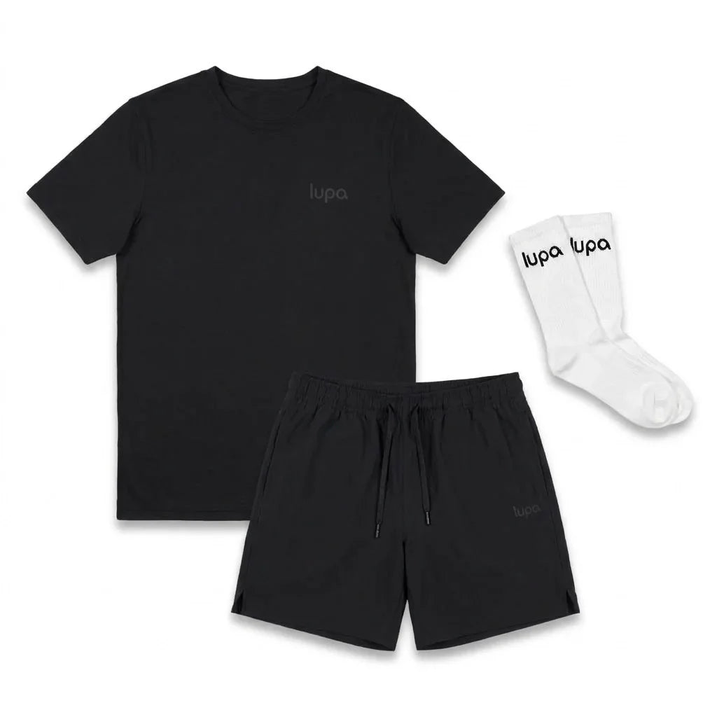 Lupa Junior's 2 Piece Co Ord Set Black T-Shirt & Shorts