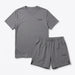 Lupa Junior's 2 Piece Co Ord Set Mid Grey T-Shirt & Shorts