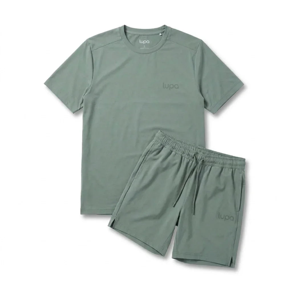 Lupa Junior's 2 Piece Co Ord Set Olive T-Shirt & Shorts