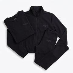 Lupa Junior's 3 Piece Co Ord Set Black Jacket, T-Shirt & Leggings