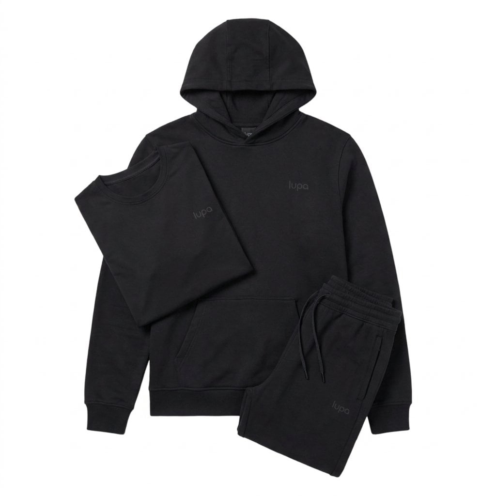 Lupa Junior's 3 Piece Co Ord Set Black Jacket, T-Shirt & Pants
