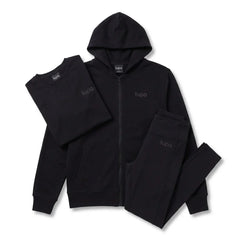 Lupa Junior's 3 Piece Co Ord Set Black Zip Fleece, T-Shirt & Leggings