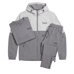 Lupa Junior's 3 Piece Co Ord Set Mid Grey Jacket, T-Shirt & Pants