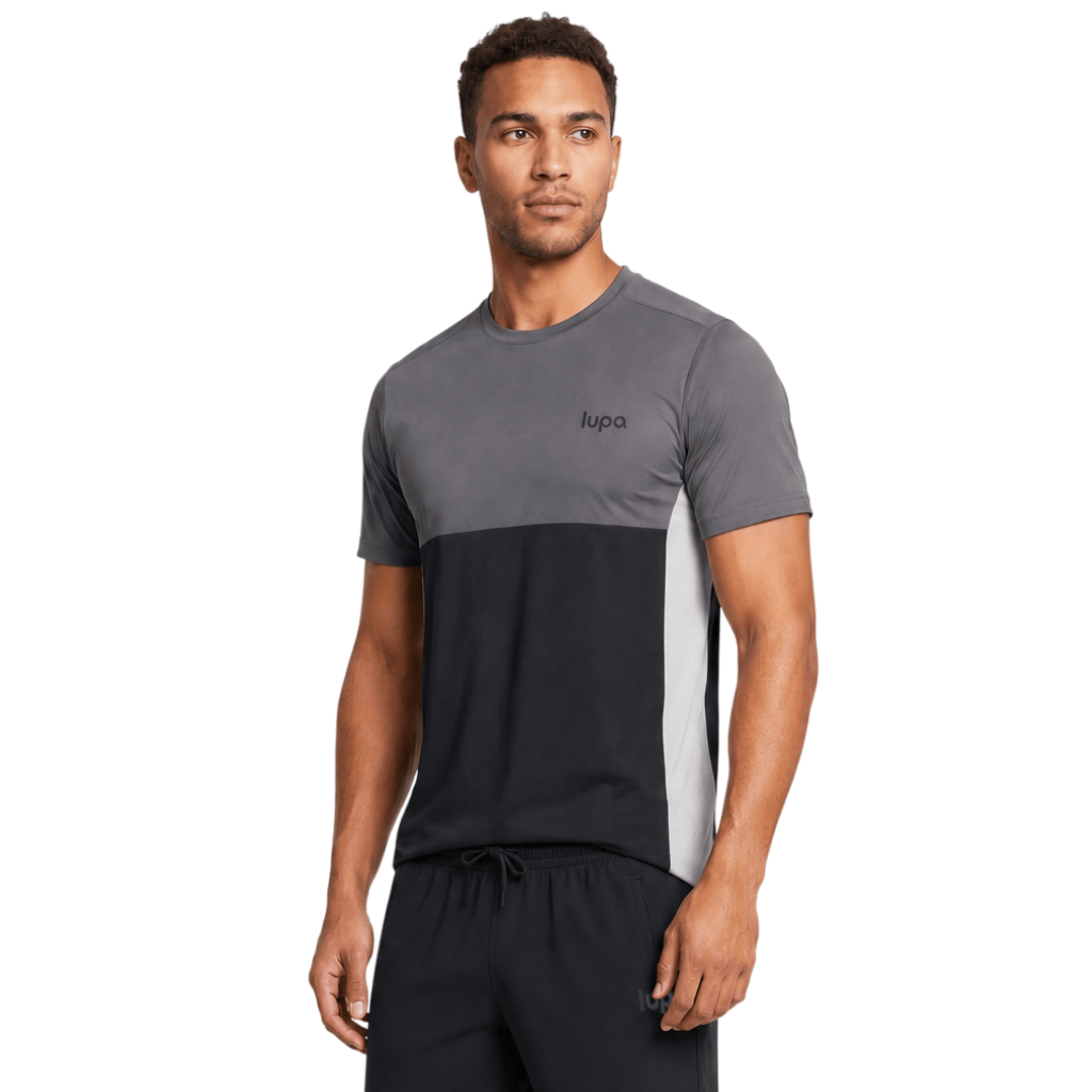 Lupa Men's 2 Piece Co Ord Set Black/Grey T-Shirt & Short