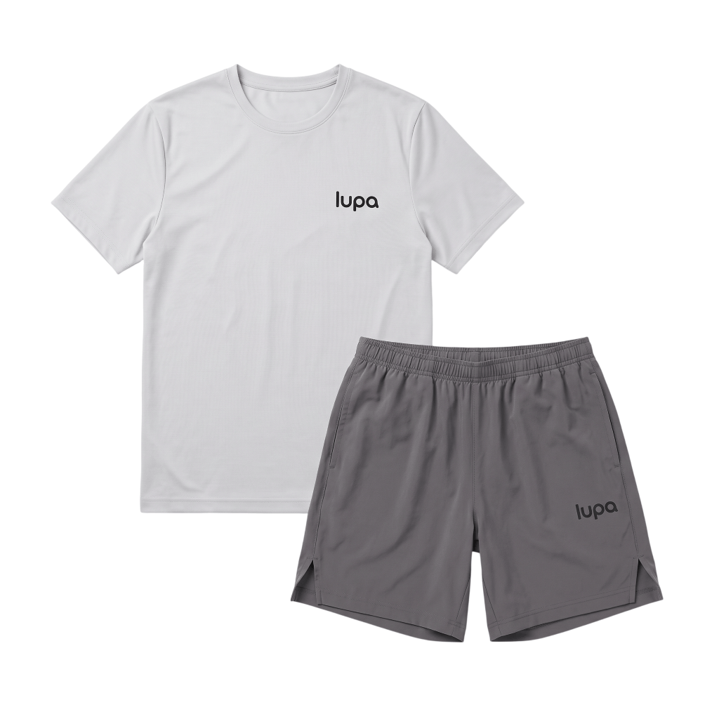 Lupa Men's 2 Piece Co Ord Set Grey T-Shirt & Short