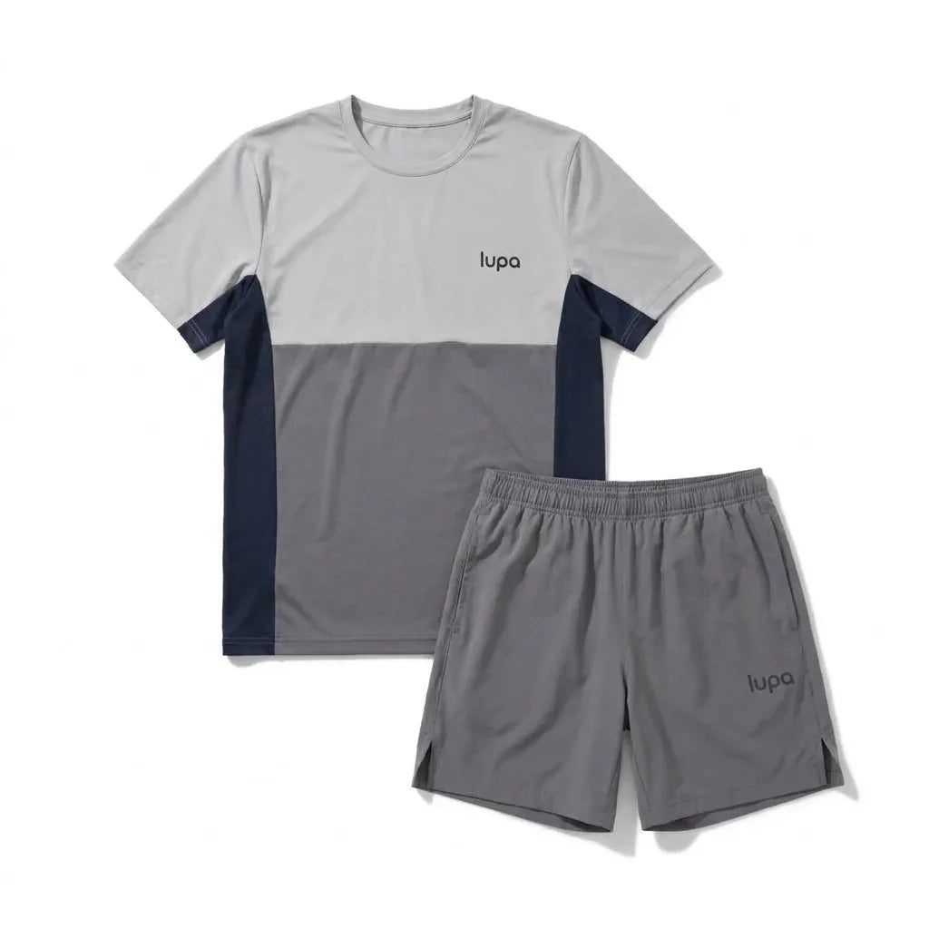 Lupa Men's 2 Piece Co Ord Set Grey T-Shirt & Short