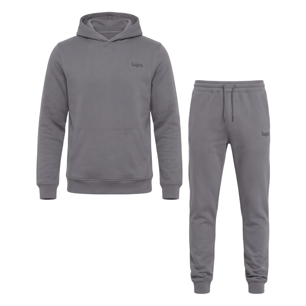 Lupa Men's 2 Piece Co Ord Set Mid Grey Hoodie & Pant