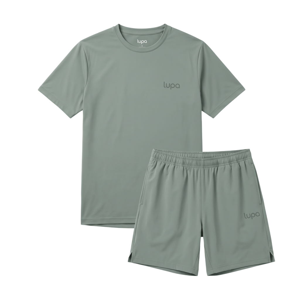 Lupa Men's 2 Piece Co Ord Set Olive T-Shirt & Short