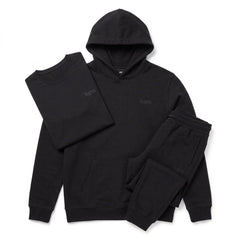 Lupa Men's 3 Piece Co Ord Set Black Hoodie, T-Shirt & Pant