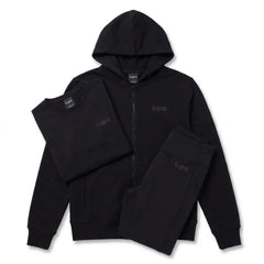 Lupa Women's 3 Piece Co Ord Set Black Zip Fleece, T-Shirt & Leggings