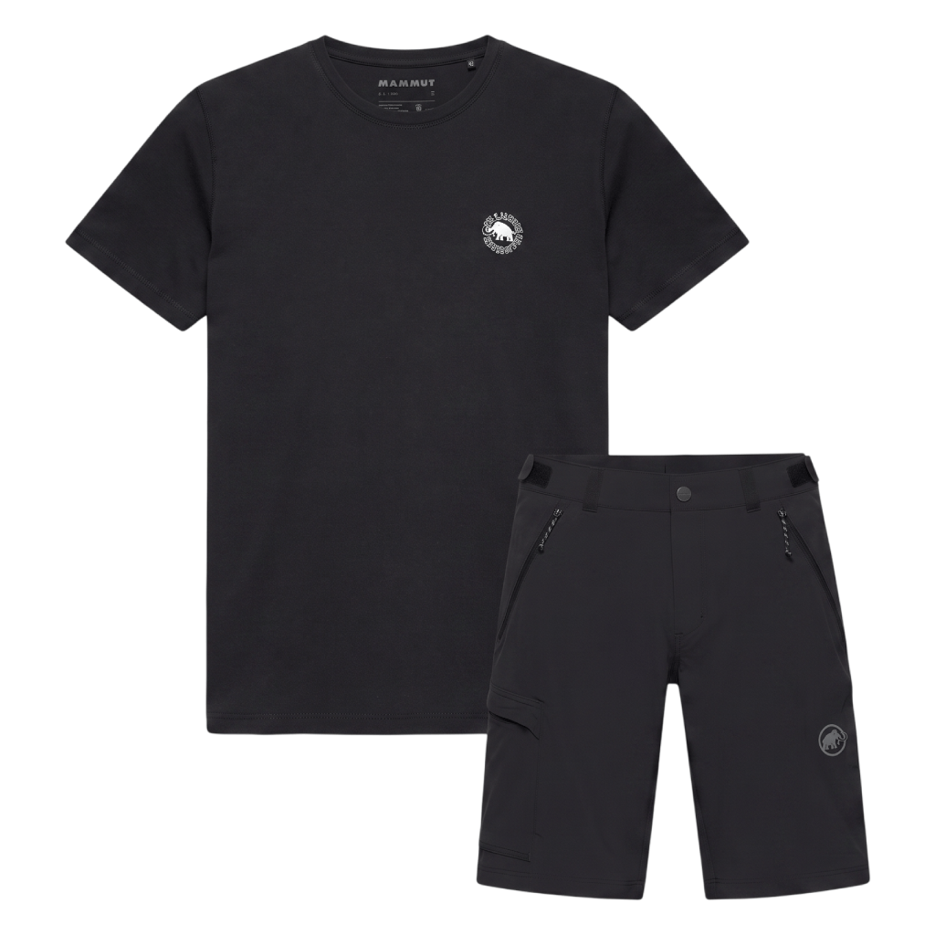 Mammut Men's 2 Piece Co Ord Set Black T-Shirt & Shorts