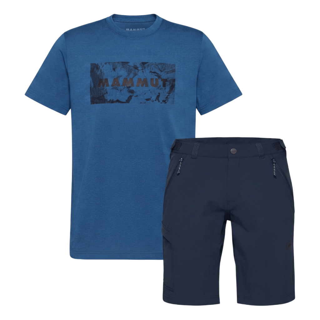 Mammut Men's 2 Piece Co Ord Set Blue/Navy T-Shirt & Shorts