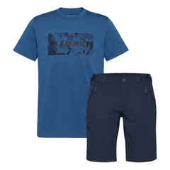 Mammut Men's 2 Piece Co Ord Set Blue/Navy T-Shirt & Shorts