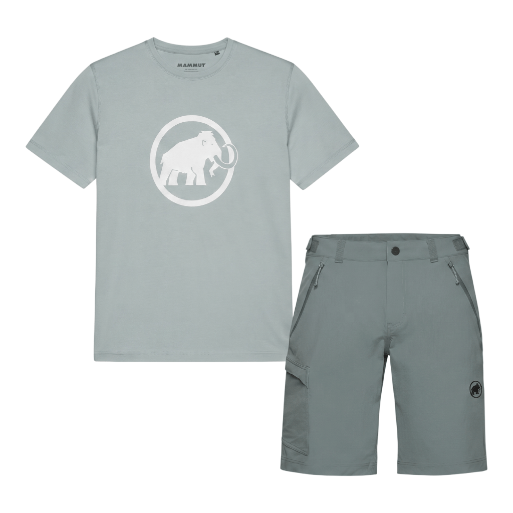 Mammut Men's 2 Piece Co Ord Set Grey T-Shirt & Shorts