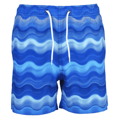 Moda Bandidos Men's 2-Piece Co-Ord Set – White/Blue/Light Blue   (T-Shirt & Shorts)