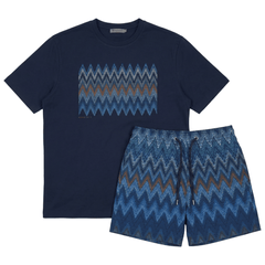 Moda Bandidos Infant's 2 Piece Co Ord Set Dark Navy T-Shirt & Shorts