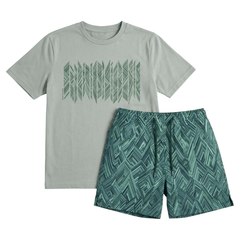 Moda Bandidos Junior's 2-Piece Co-Ord Set – Smoke Green/Green   (T-Shirt & Shorts)