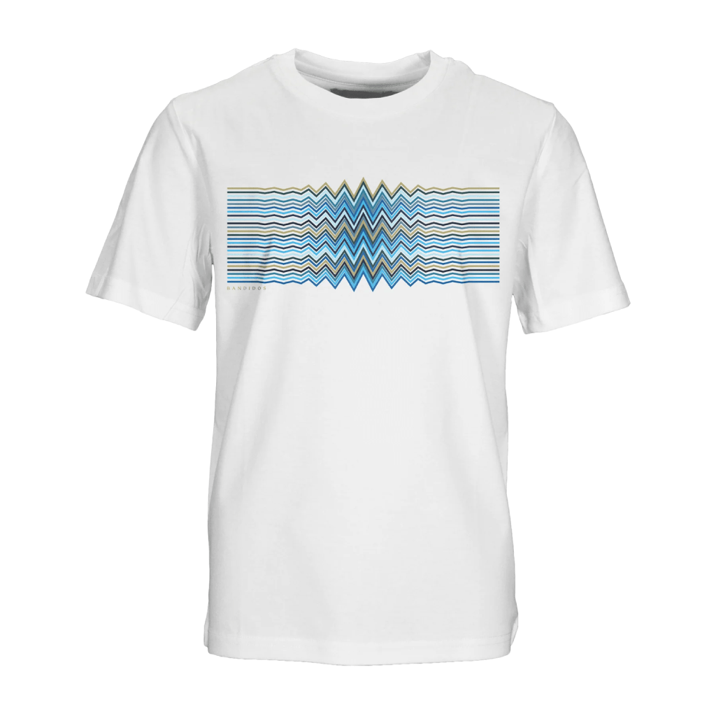 Moda Bandidos Multi Zig Navy Waveform T-Shirt Men