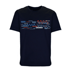 Moda Bandidos Oscillate Blue Red Bar T-Shirt Junior
