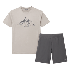 Montane Men's 2 Piece Co Ord Set Khaki/Midnight Grey T-Shirt & Shorts