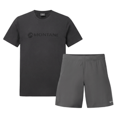 Montane Men's 2 Piece Co Ord Set Midnight Grey T-Shirt & Shorts