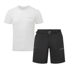 Montane Men's 2 Piece Co Ord Set Platinum/Black T-Shirt & Shorts